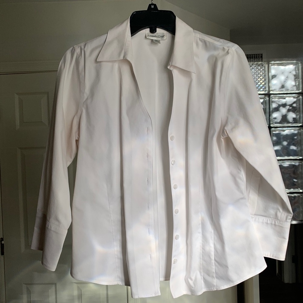 White Button Professional Blouse